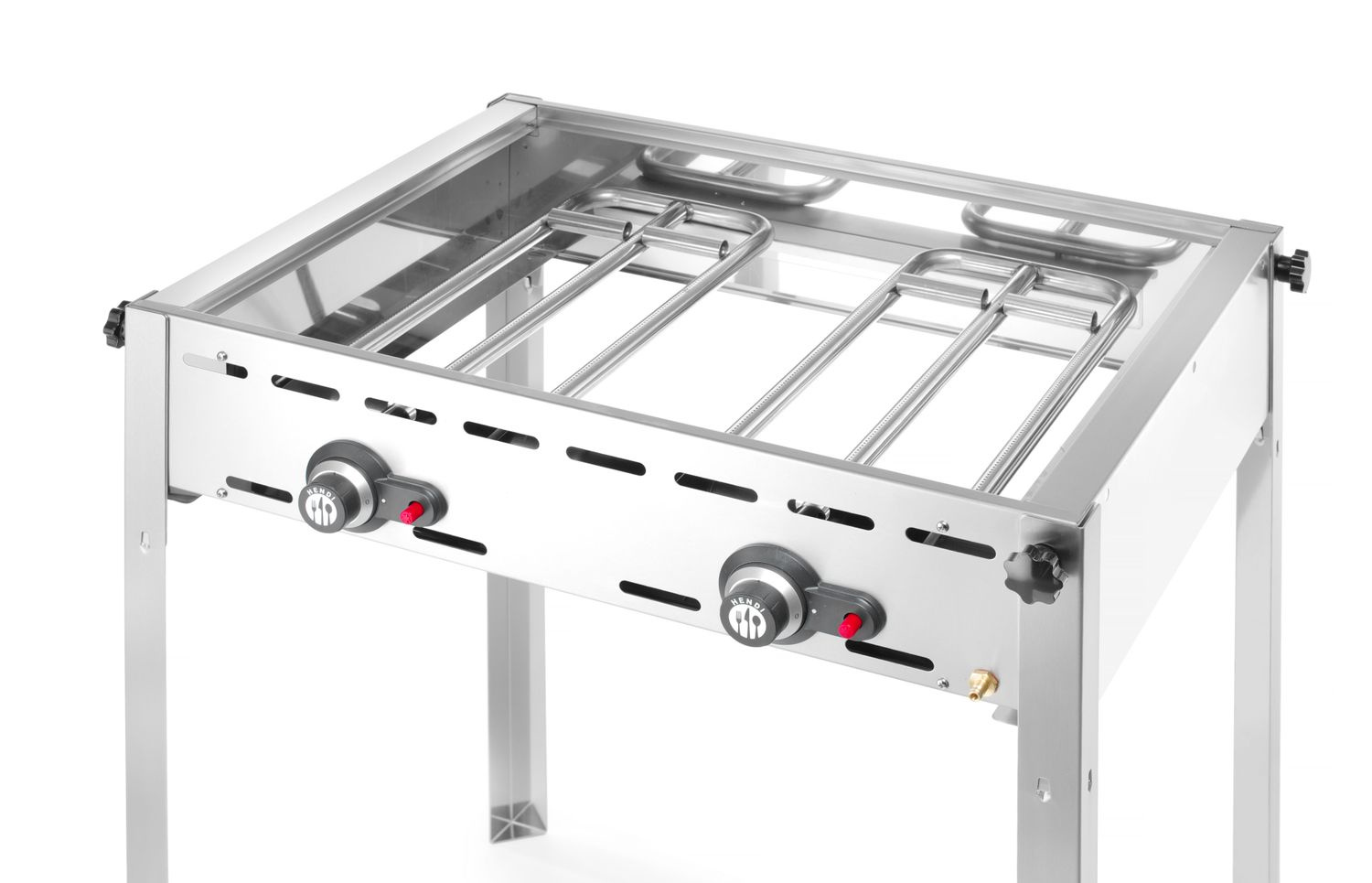 Grătar pe gaz Green Fire Profi Line cu 2 arzătoare HENDI 149508