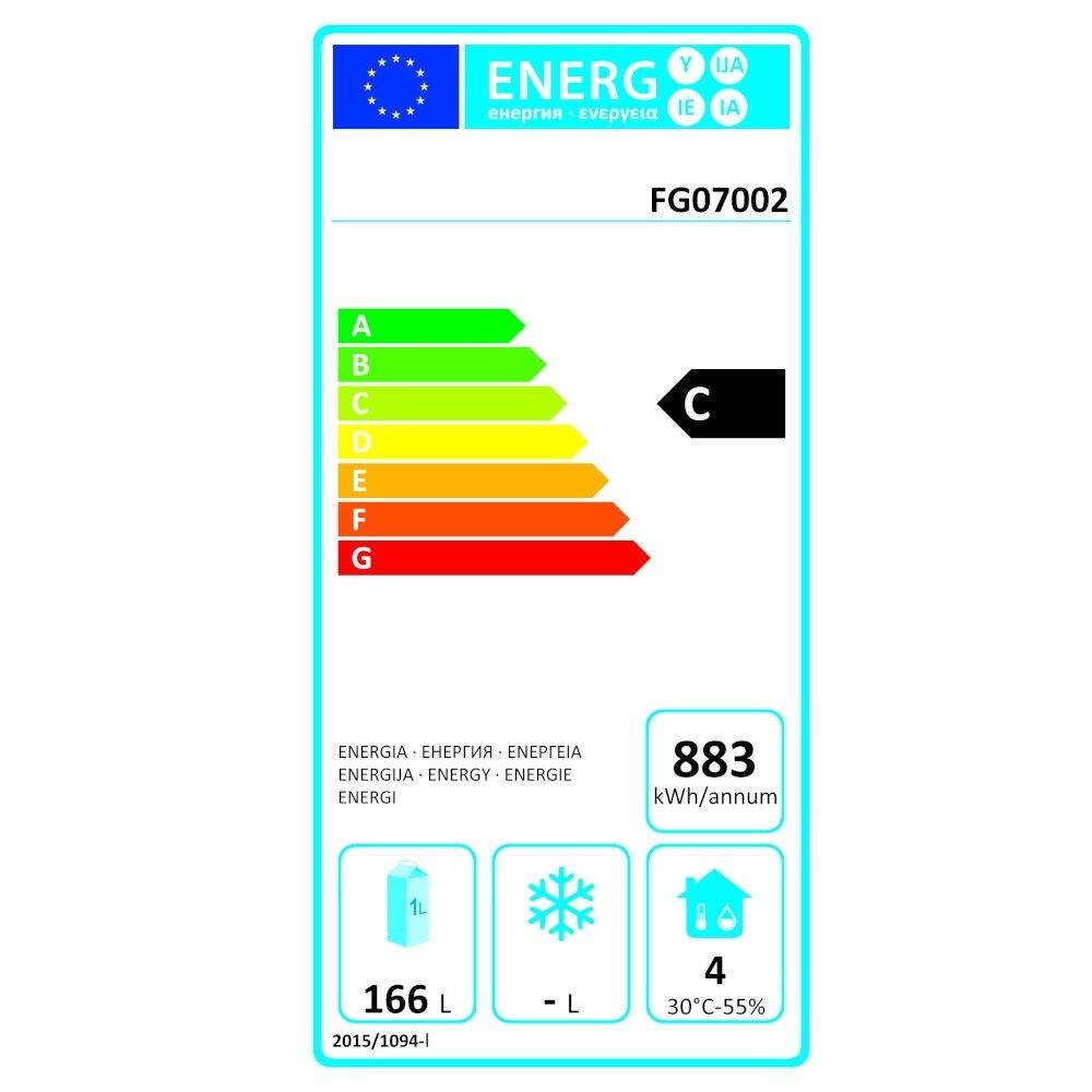 Masă frigorifică cu 2 uși 257 l, cu unitate inferioară | FORGAST FG07002