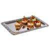 Tavă SCHÖNER ESSEN, cu margine decorativă, din oțel inoxidabil, 35x24x1.5 cm | APS 383