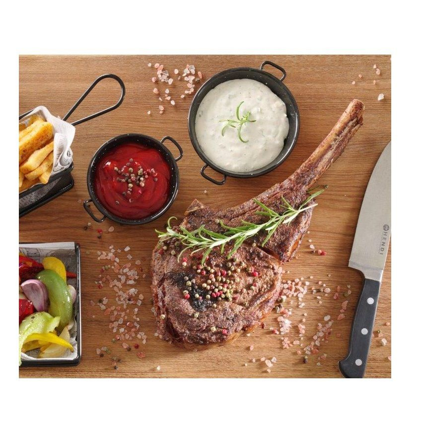 Coș miniatural pentru gustări prăjite negru 10,5x9 cm | HENDI 425671