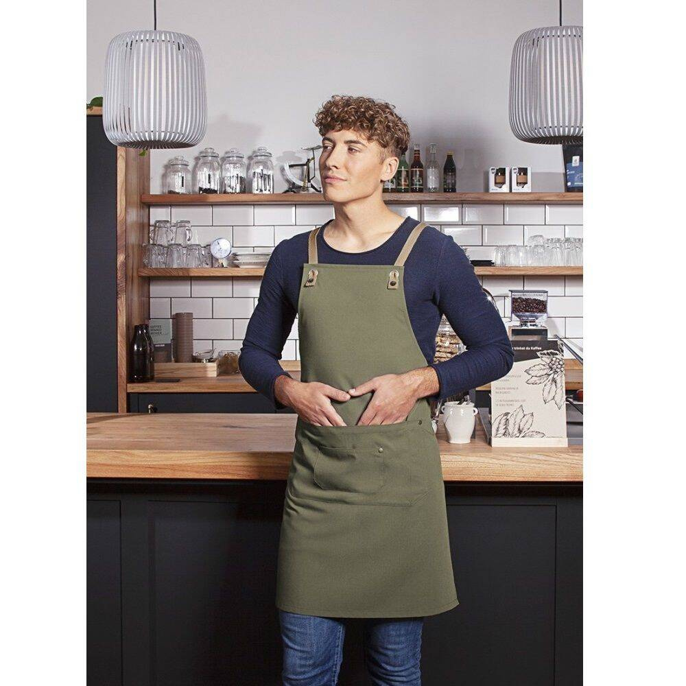 Șorț Urban-Nature X-Style cu buzunar verde mușchi | KARLOWSKY LS 39-79-Stck