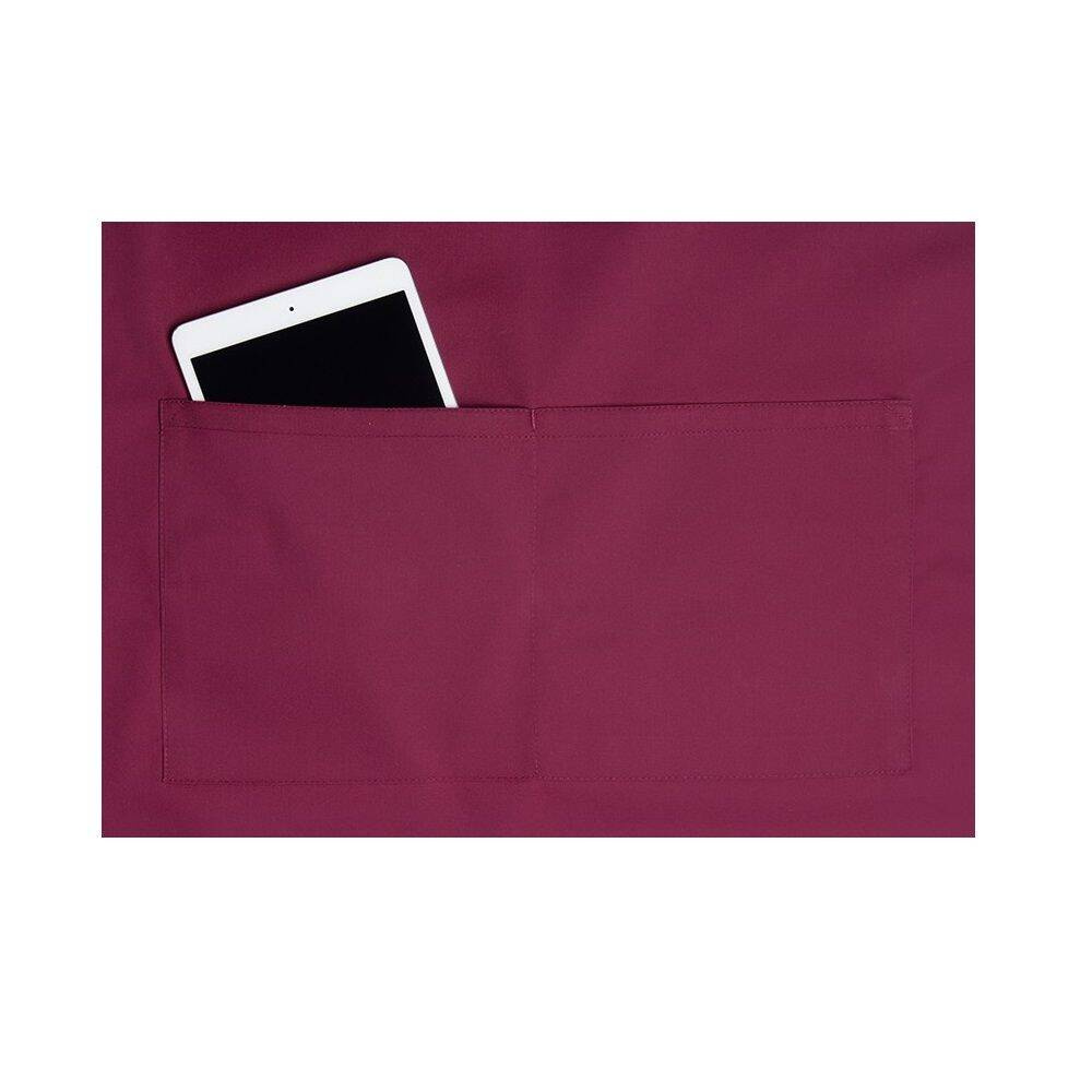 Șorț de bucătar de bază 75 x 90 cm cu buzunar și cataramă burgundy | KARLOWSKY BLS 5-4-Stck