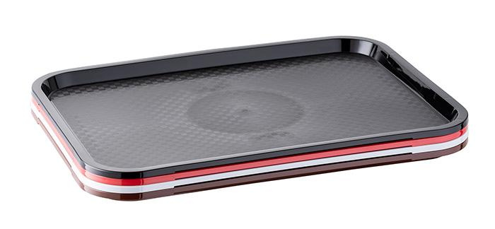 Tavă FAST FOOD neagră, 41x30.5x2.5 cm | APS 536