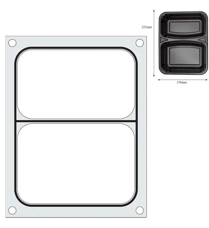 Matriță de sigilare pentru sigilator dublu, 25x19,5 cm | HENDI 805596
