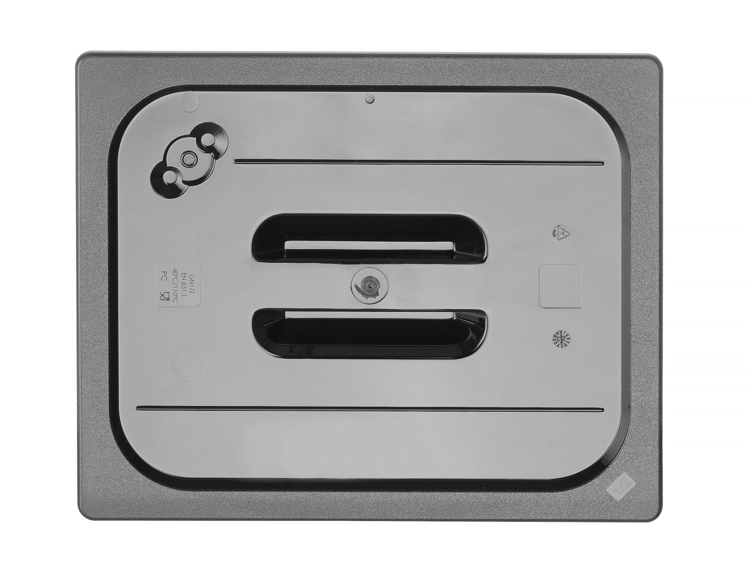 Capac GN 1/2 din policarbonat negru | HENDI 862926