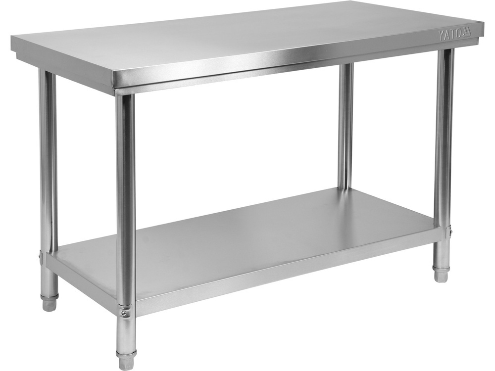 Masă de lucru din oțel inoxidabil cu raft 100x70x85 cm | YATO YG-09031