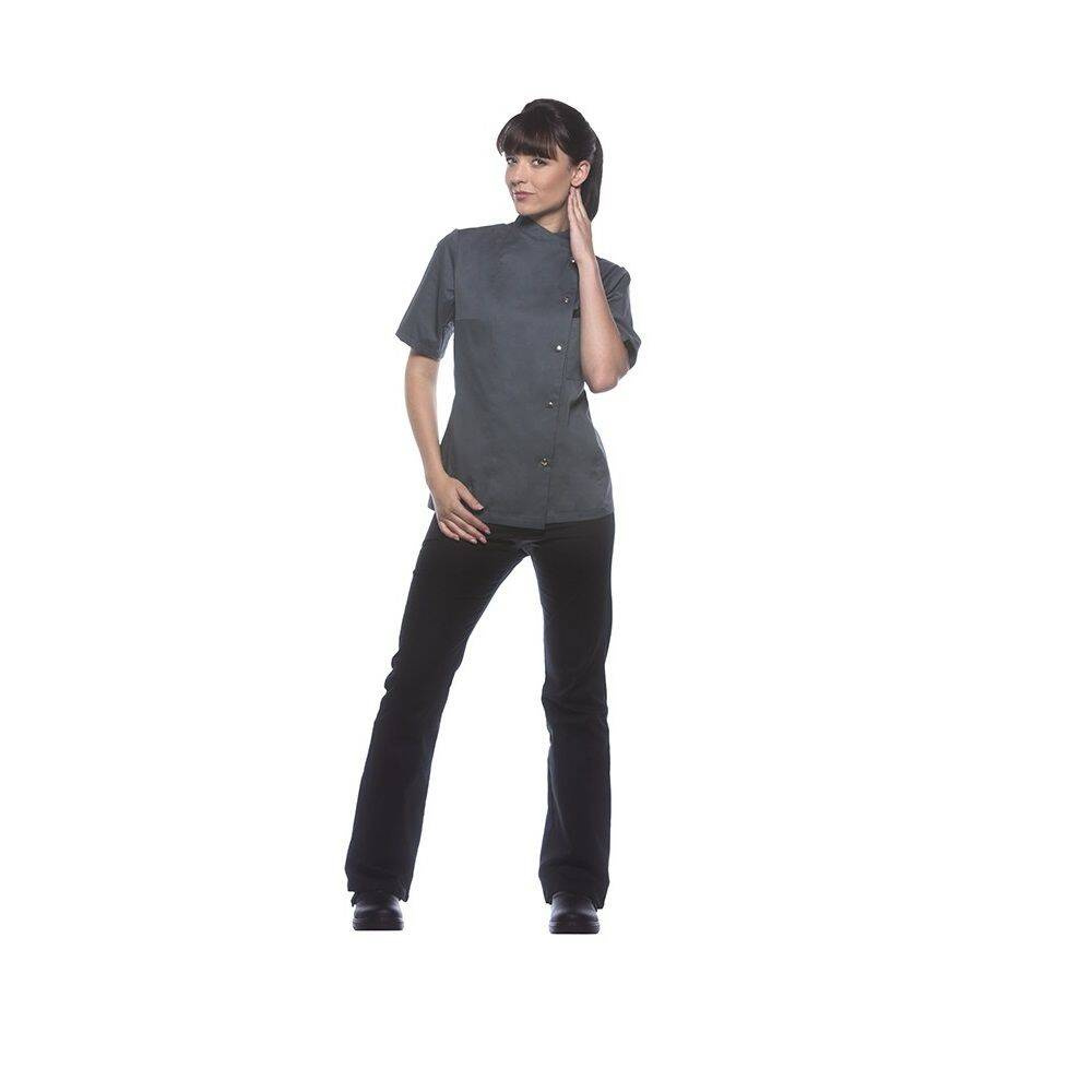 Bluză de bucătar pentru femei Greta antracit | KARLOWSKY JF 4-5