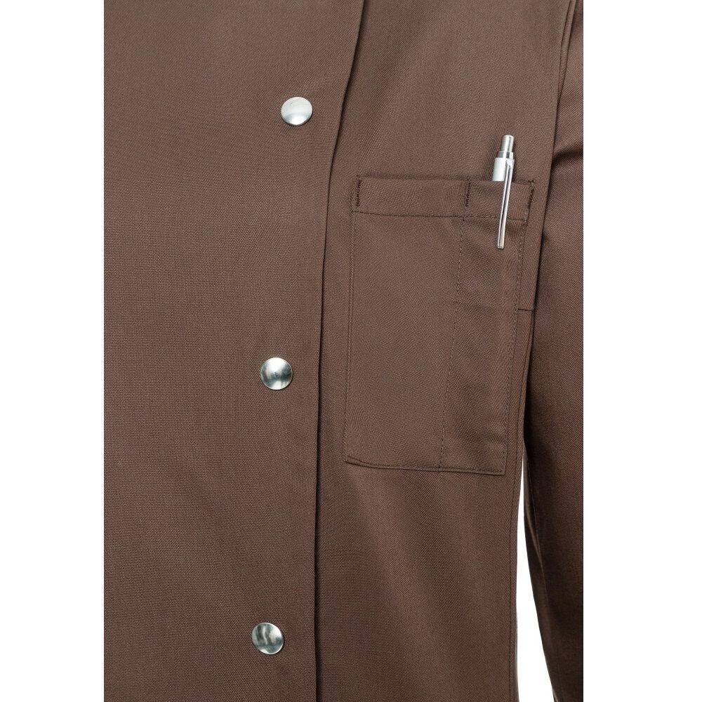 Bluză de bucătar Larissa maro deschis | KARLOWSKY JF 3-28