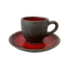 Ceașcă Bel 100 ml cu farfurioară 11 cm Still Cristall rubin | KERA CERAMIKA 2.3.3.RUBIN