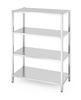 Raft de depozitare din inox, asamblabil, cu 4 polițe, 120x60 cm | HENDI 812563
