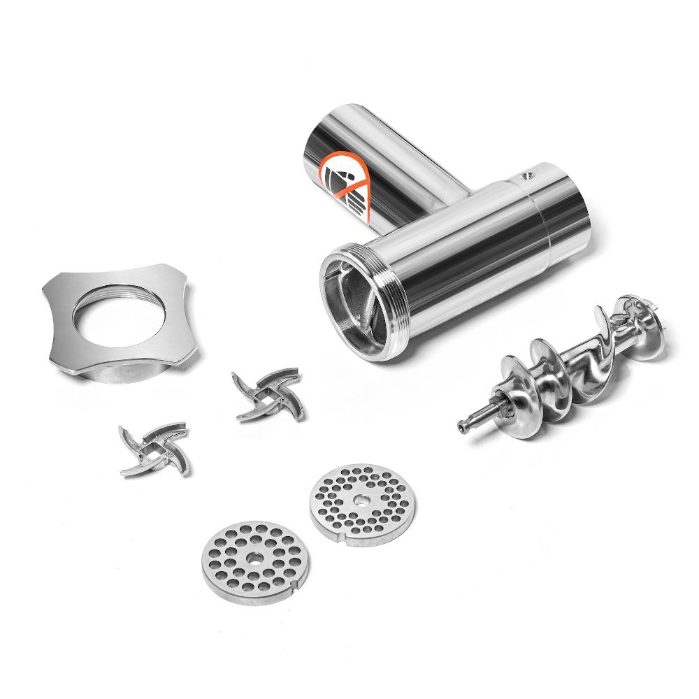 Tocător de carne (tocător de carne) 120 kg/h, 0,75 kW, oțel inoxidabil, 230 V | FORGAST FG10103