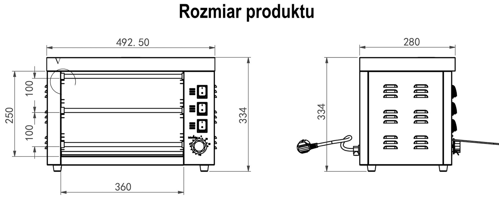 Cuptor toaster cu cuarț | YATO YG-04660