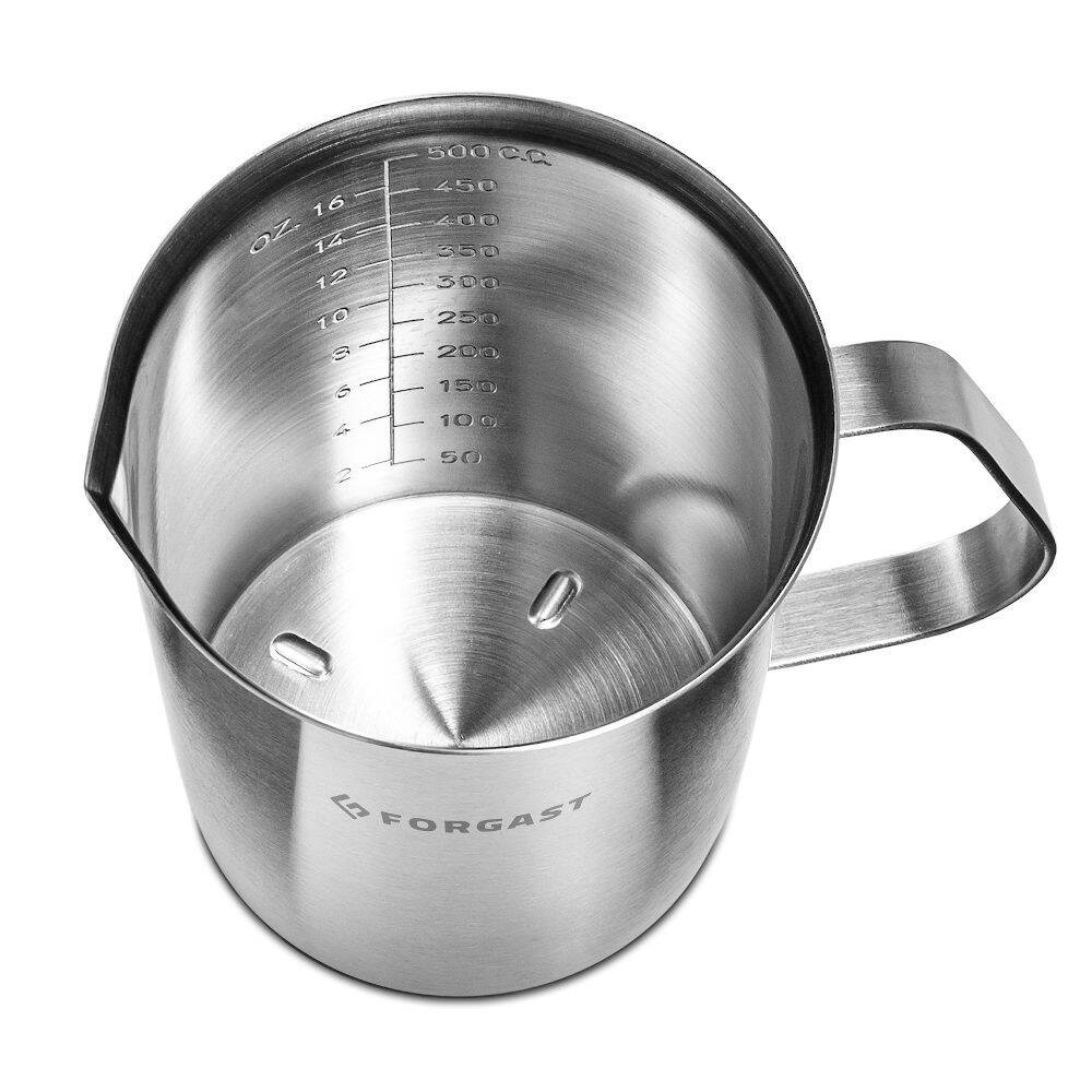 Cană gradată din oțel inoxidabil, capacitate 0,5 l | FORGAST FG11025