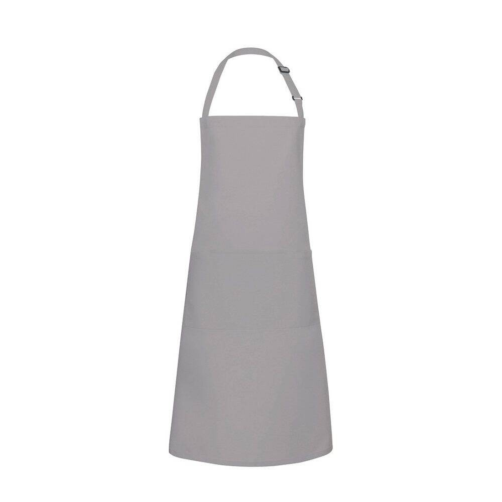 Șorț de bucătar de bază 75 x 90 cm cu buzunar și cataramă gri bazalt | KARLOWSKY BLS 5-90-Stck