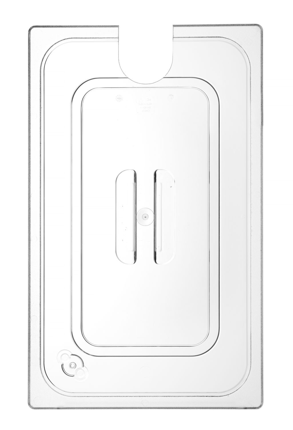 Capac din policarbonat pentru GN 1/1 cu decupaj pentru sous vide | HENDI 864203