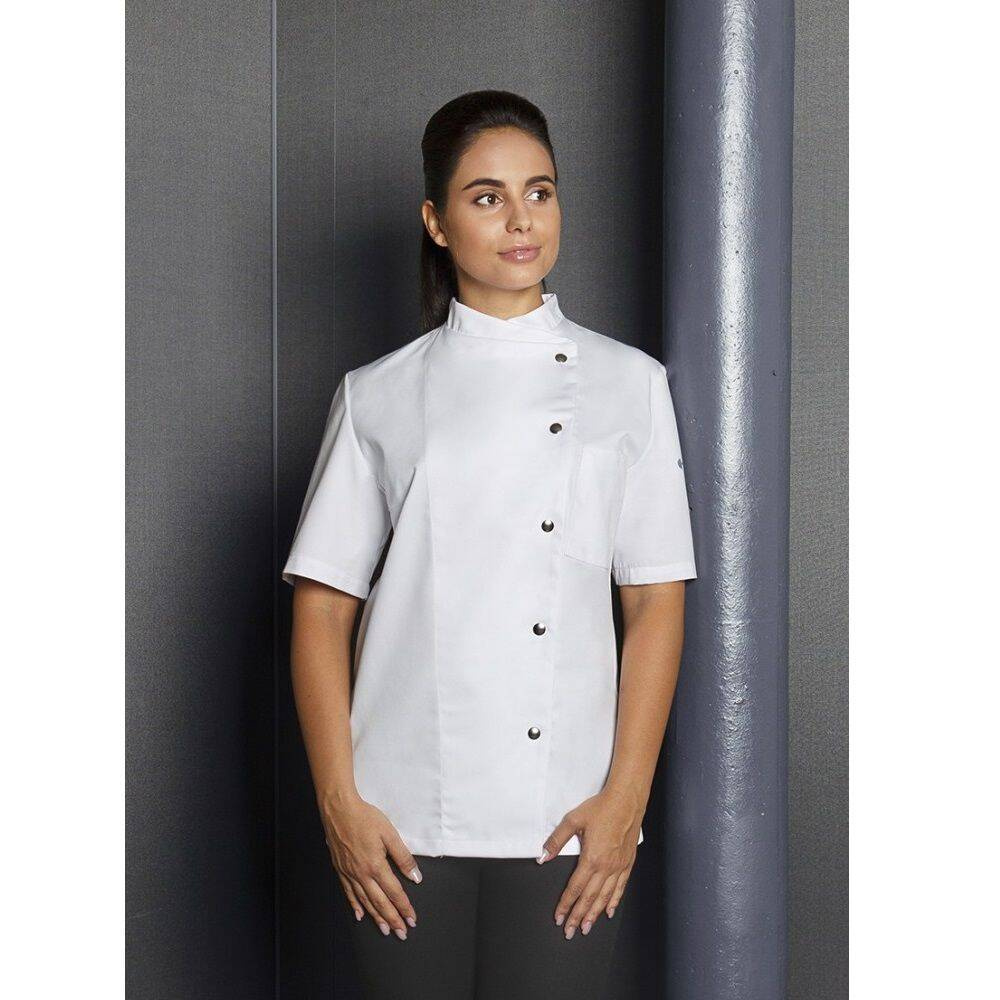 Bluză de bucătar pentru femei Greta alb | KARLOWSKY JF 4-3