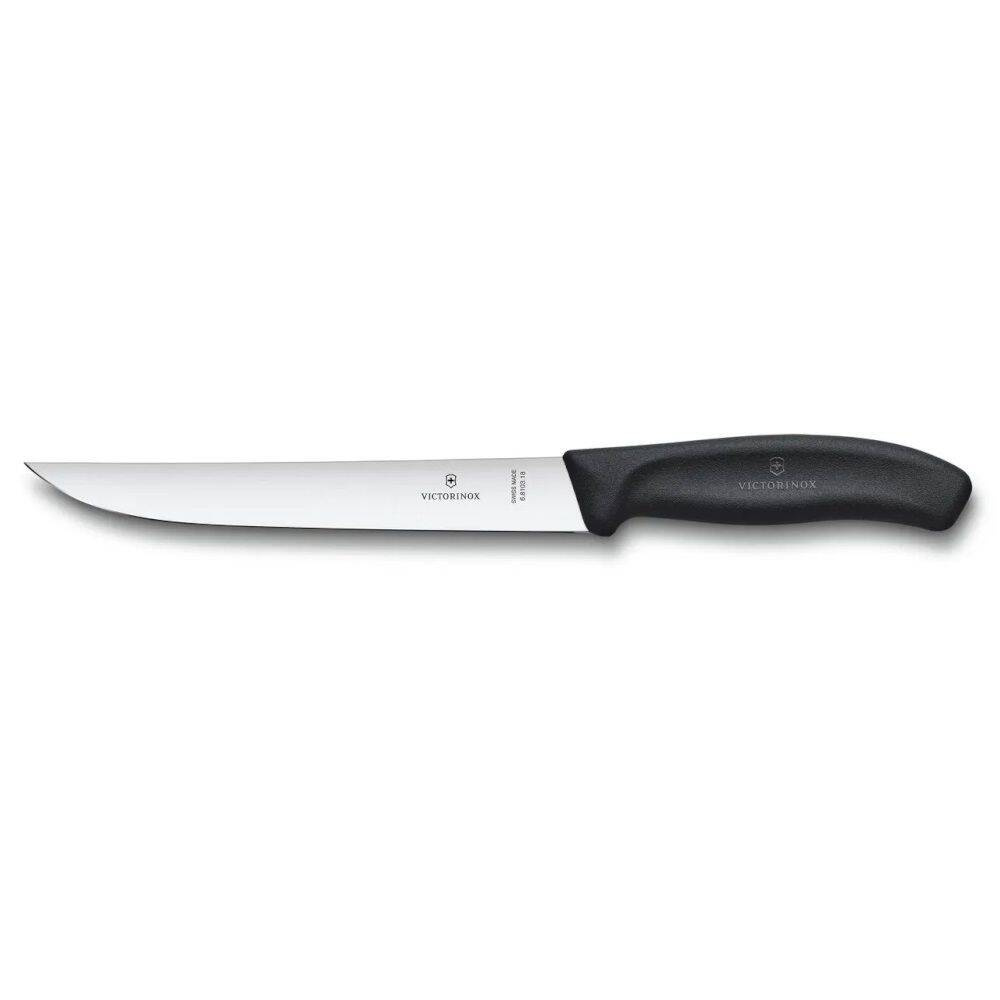 Cuțit pentru porționarea cărnii Swiss Classic lungimea lamei 18 cm | VICTORINOX 6.8103.18B