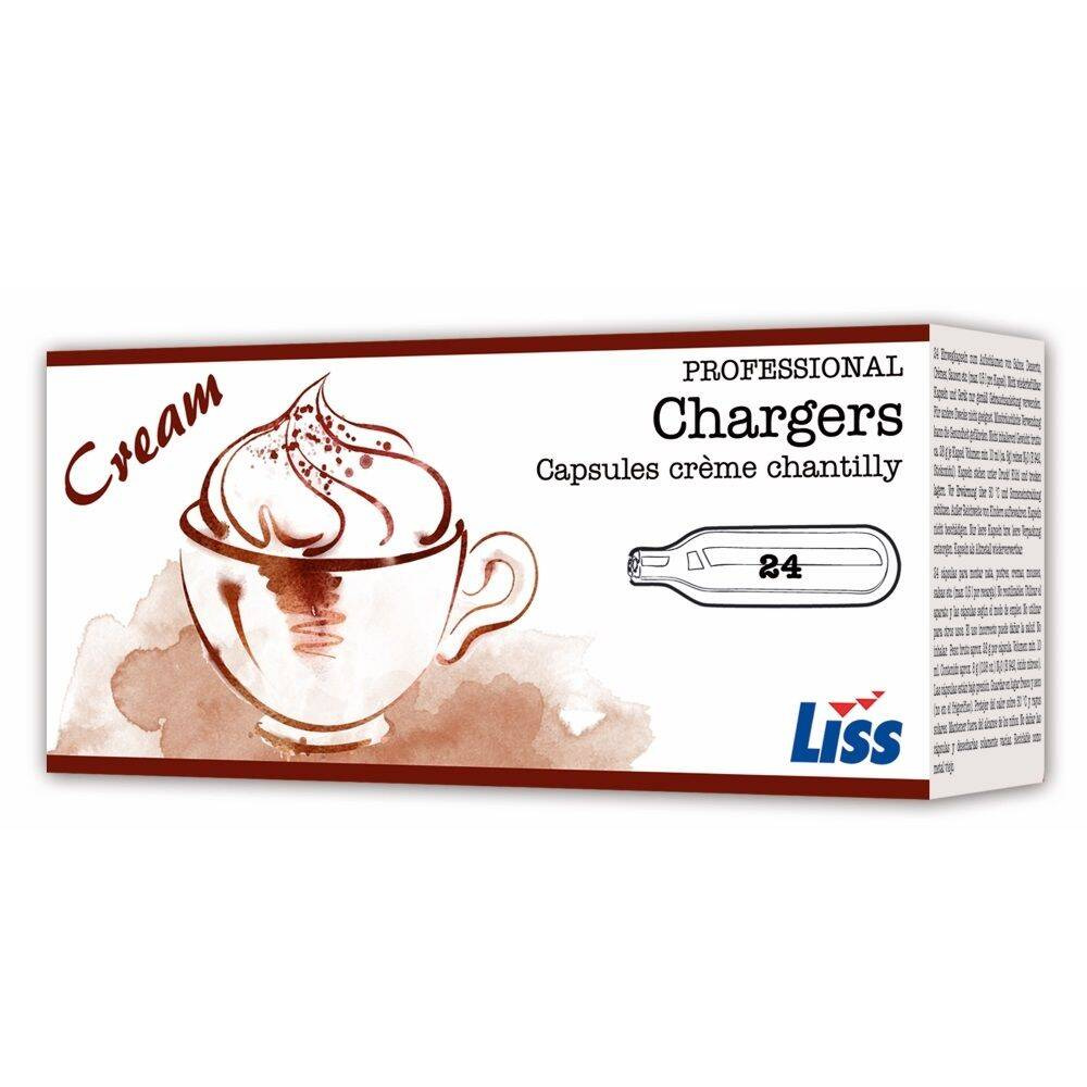 Cartușe pentru sifon de frișcă (24 buc.) | LISS 8g N2Ox24