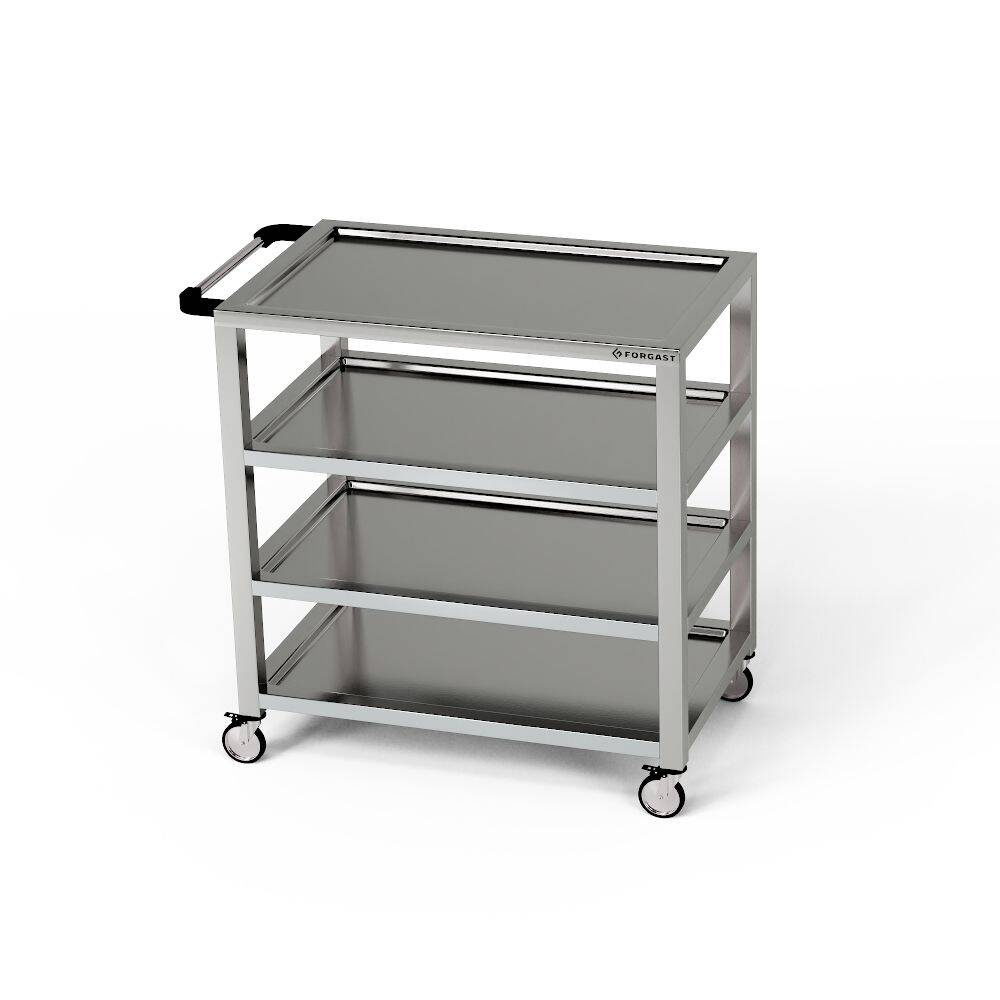 Cărucior cu 4 rafturi din oțel inoxidabil 120x50x85 cm | FORGAST