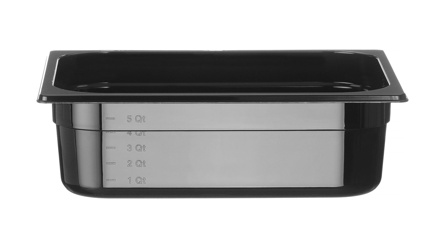Recipient GN 1/2 adâncime 10 cm din policarbonat negru | HENDI 862421