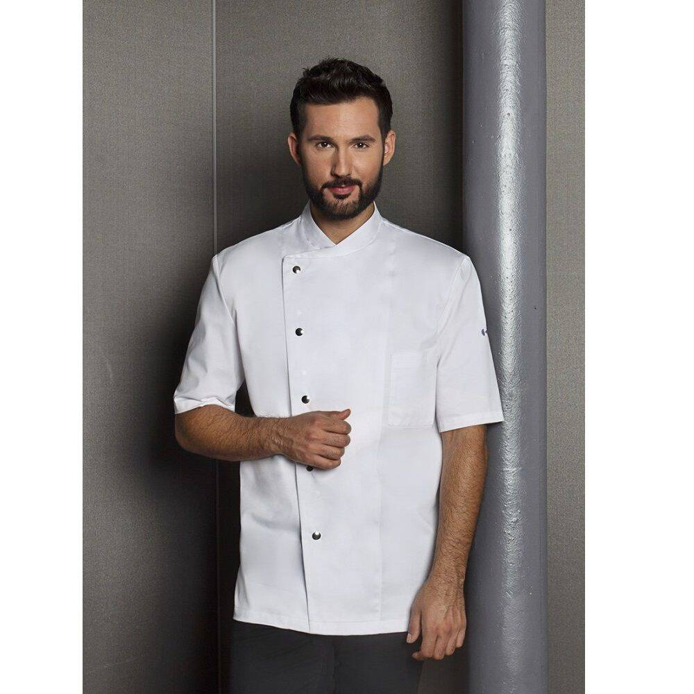 Tricou bucătar Gustav alb | KARLOWSKY JM 15-3