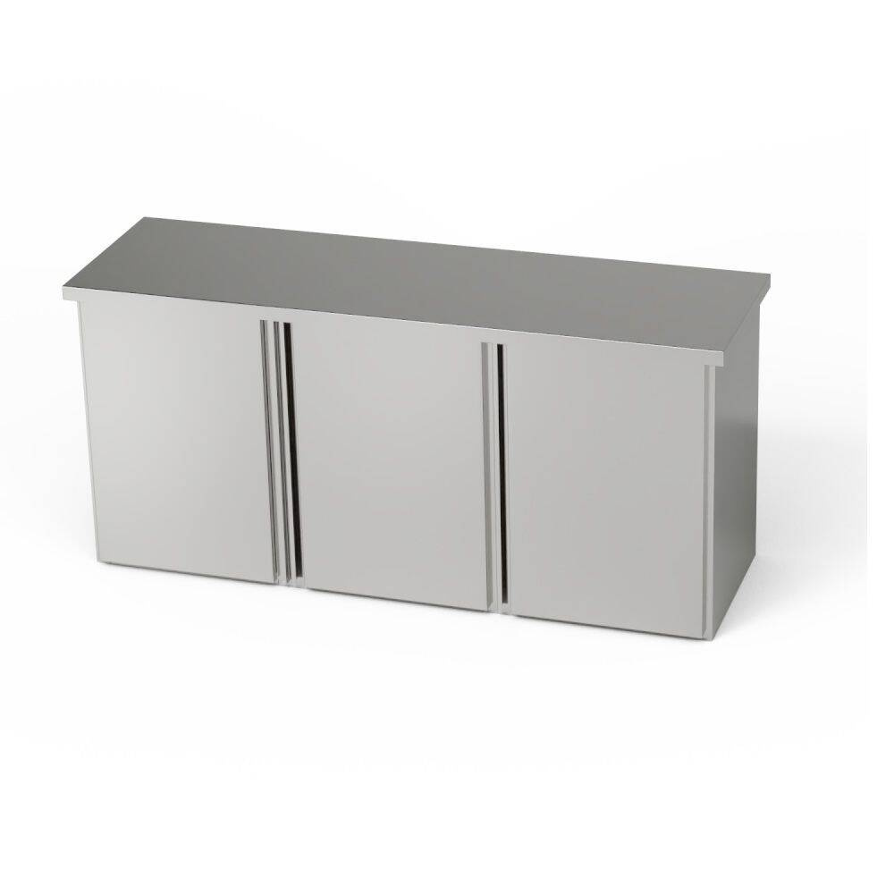 Dulap de perete cu 3 uși din oțel inoxidabil 150x40x60 cm | FORGAST