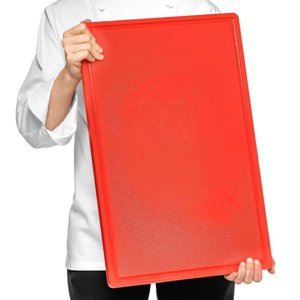 Tocător HACCP roșu 60x40 cm | FORGAST FG12611