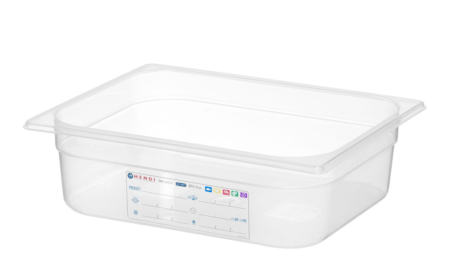 Recipient GN 1/2 adâncime 10 cm din polipropilenă HACCP | HENDI 880173