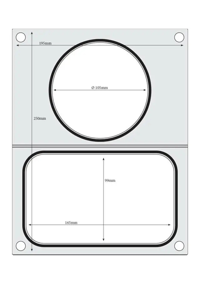 Matrice pentru supă și alimente pentru sigilator dublu | HENDI 805657