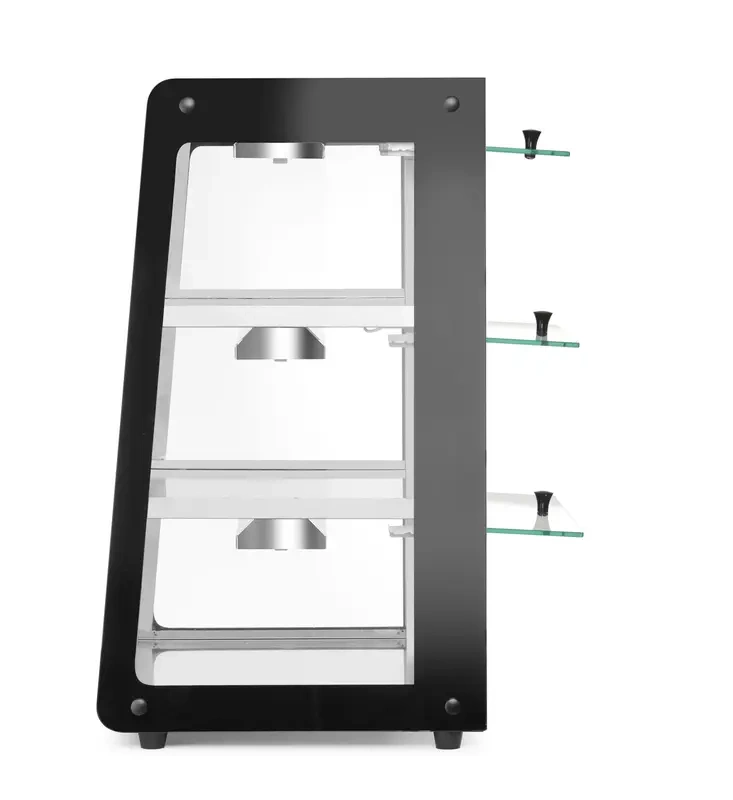 Vitrină încălzită mobilă, neagră, 230V/500 W, 120 l | HENDI 273760