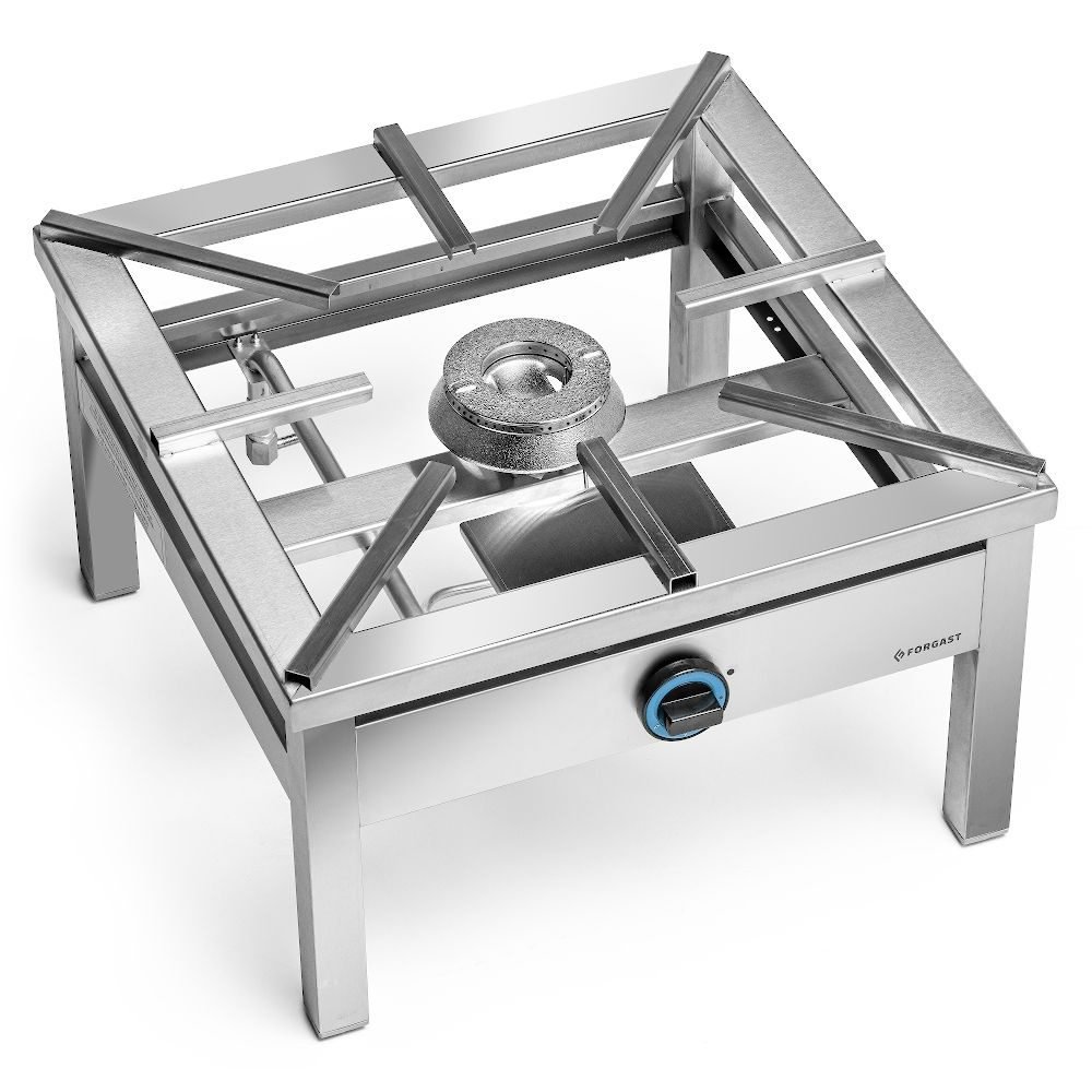Taburet gastronomic pe gaz cu 1 arzător, 7.2 kW, 60x60x38 cm | FORGAST FG09411