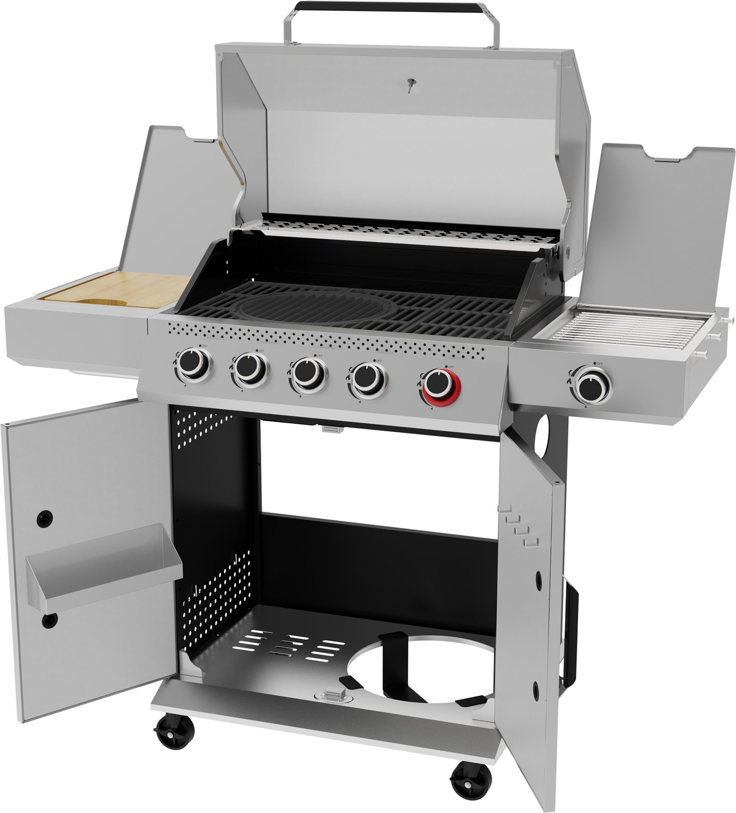 Grătar pe gaz pentru exterior 5+1 | YATO YG-20032