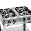 Cuptor pe gaz pentru servicii alimentare cu 4 arzătoare și raft inferior, 23 kW | FORGAST FG09451