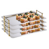 Tavă sistem GN 1/1 BUFFET STAR, oțel inoxidabil, mânere aurite, 53x32.5x6.5 cm | APS 11155