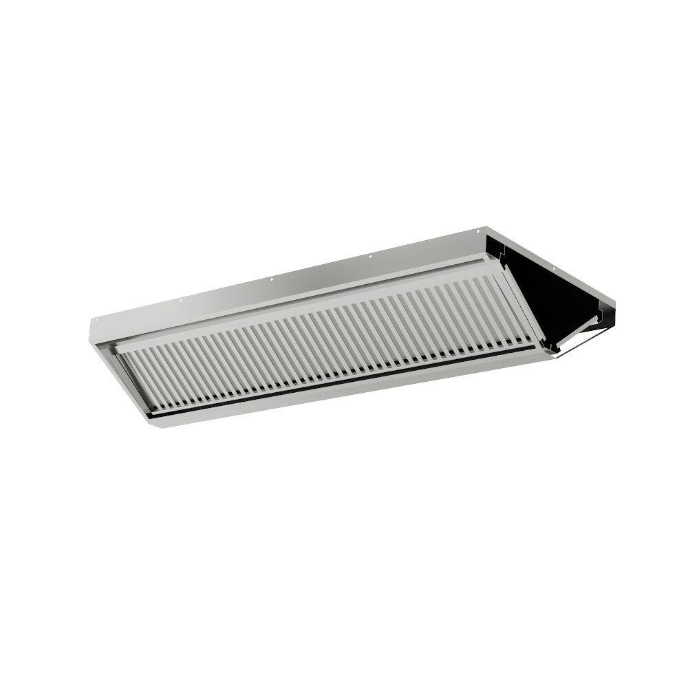 Hota centrală din oțel inoxidabil 300x130 cm | FORGAST
