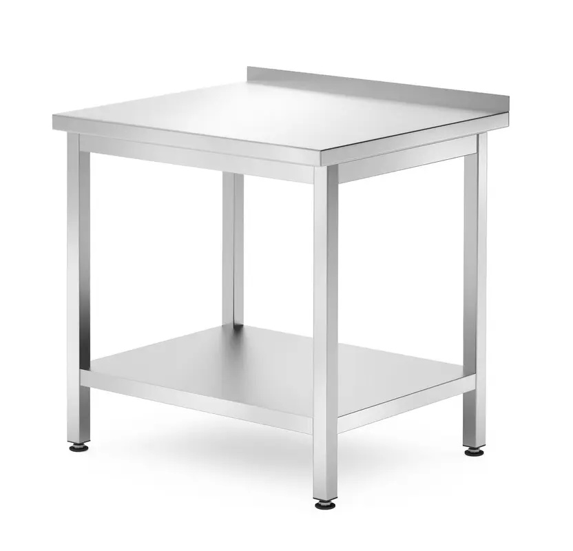 Masă de lucru de perete cu raft, 80x70x85 cm | HENDI 812716