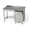 Masă de lucru din oțel inoxidabil cu dulap și sertar 100x60x85 cm | FORGAST