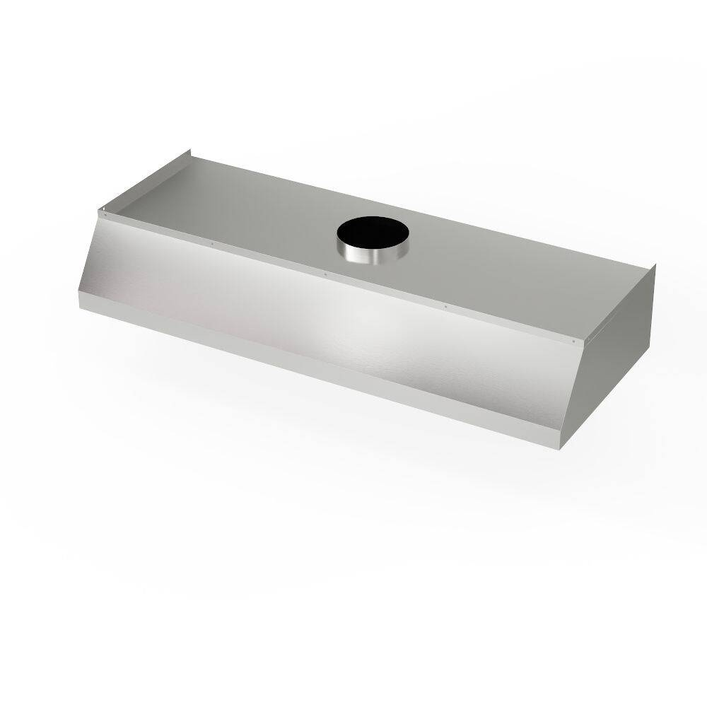 Hota trapezoidală din oțel inoxidabil montată pe perete 150x100 cm | FORGAST