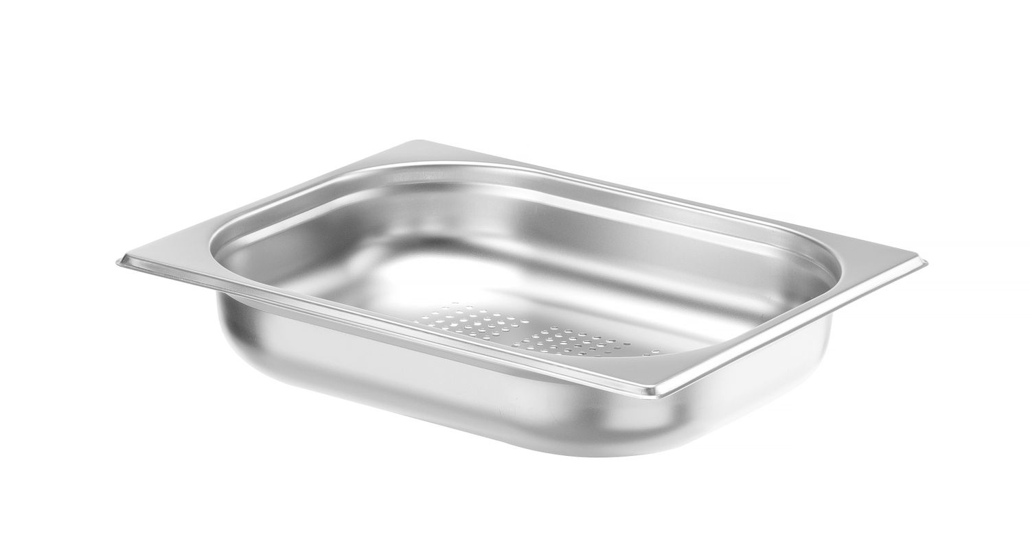 Recipient GN 1/2 ad. 6,5 cm din oțel inoxidabil KITCHEN LINE perforat | HENDI 807323