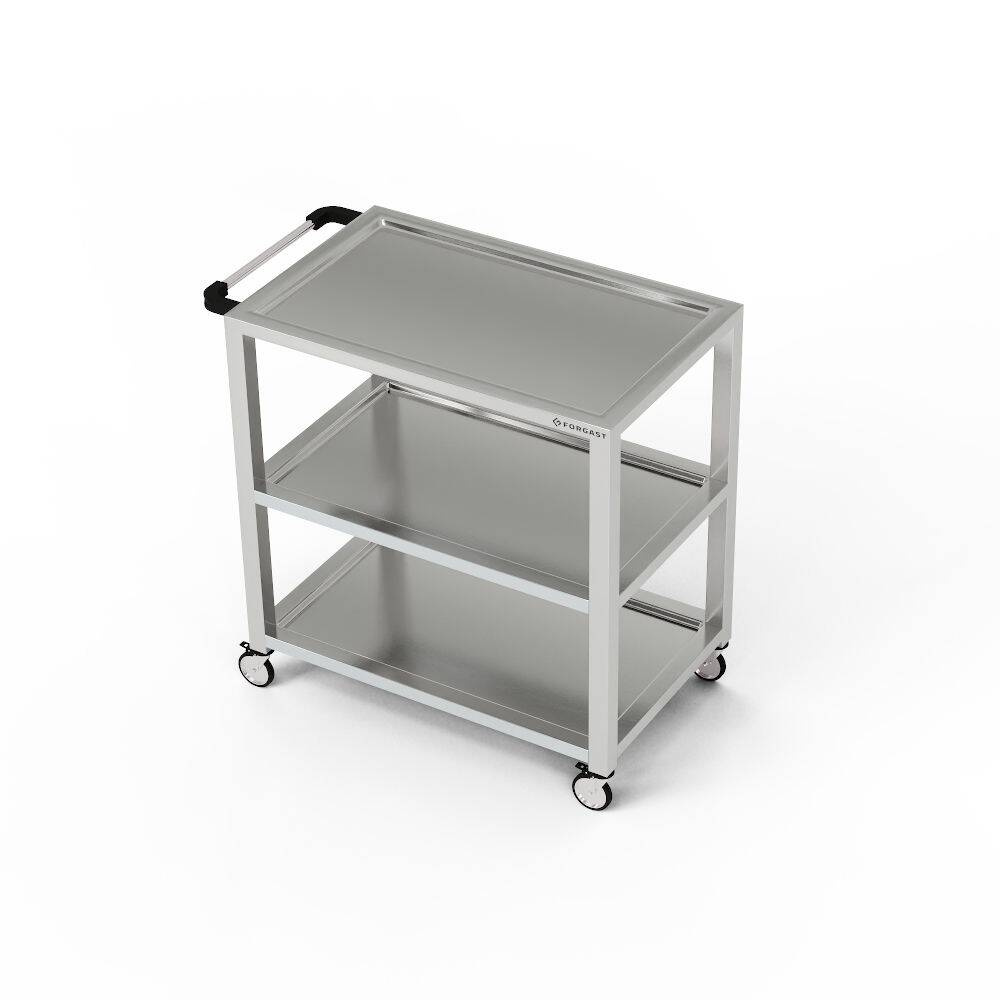 Cărucior cu 3 rafturi din oțel inoxidabil 100x40x85 cm | FORGAST