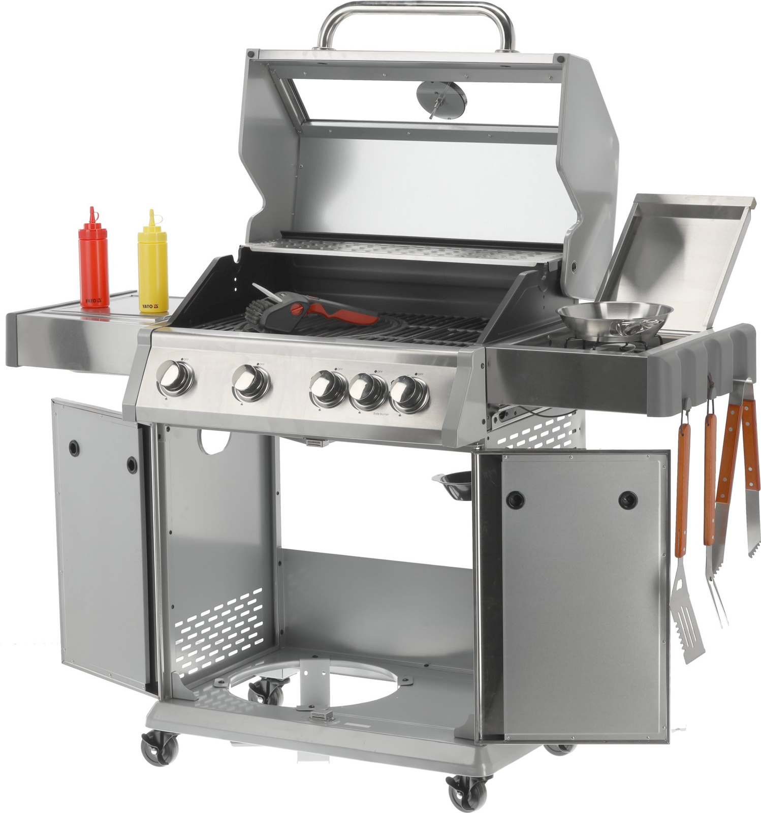 Grătar cu gaz 4+1 | YATO YG-20003