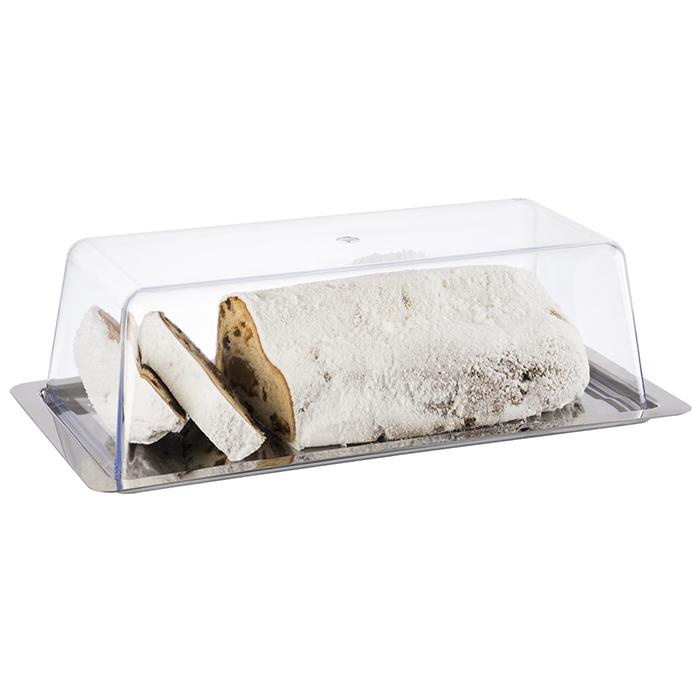 Tavă cu capac 33x17x10 cm, oțel inoxidabil, cu capac | APS 64