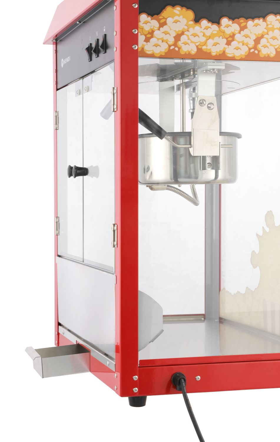 Mașină de făcut popcorn cu capac roșu | HENDI 282748