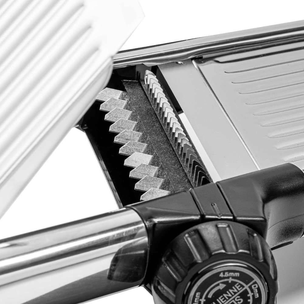 Distrugător manual Julienne (mandolină) pentru felierea în benzi și bare, reglarea grosimii | FORGAST FG10013