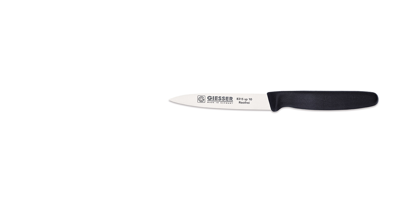 Cuțit pentru curățat - 10 cm, negru | GIESSER MESSER 8315 sp 10