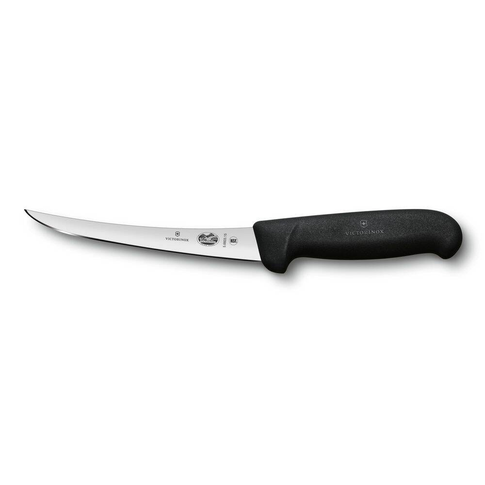 Cuțit de tranșare negru FIBROX - lungime lamă 15 cm | VICTORINOX 5.6603.15