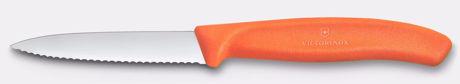 Swiss Classic cuțit zimțat pentru legume și fructe portocaliu lung. lame 11 cm | VICTORINOX 6.7836.L119