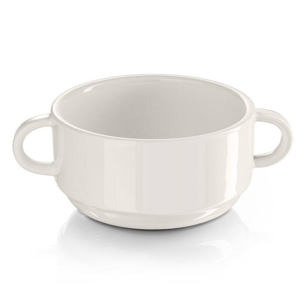 Bulionówka porcelanowa Modermo Prima 270 ml, biała, średnica 10.1 cm | MODERMO MP001