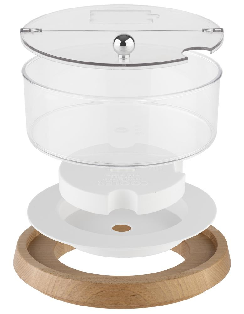 Bol mare de răcire cu suport din lemn TOP FRESH cu cartuș și capac, 26x19 cm | APS 11818