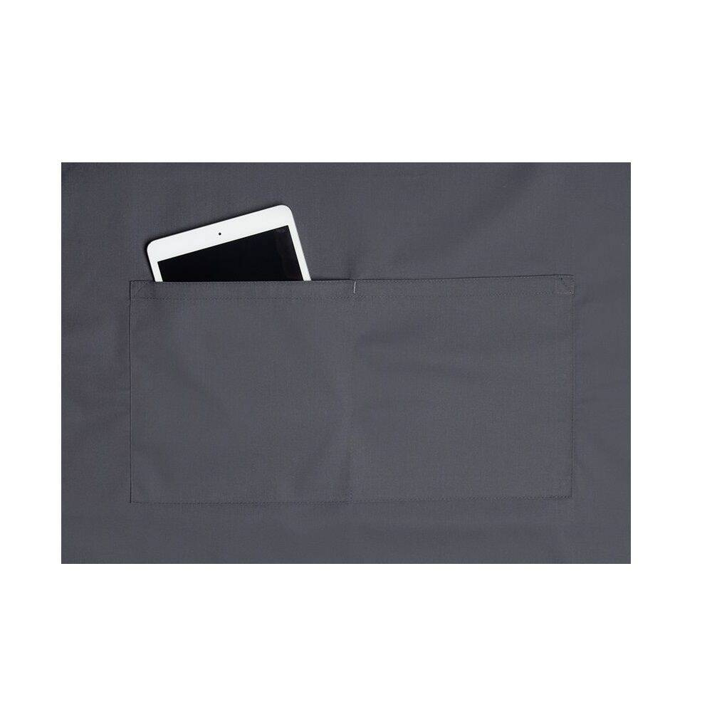 Șorț de bucătar de bază 75 x 90 cm cu buzunar și cataramă antracit | KARLOWSKY BLS 5-5-Stck